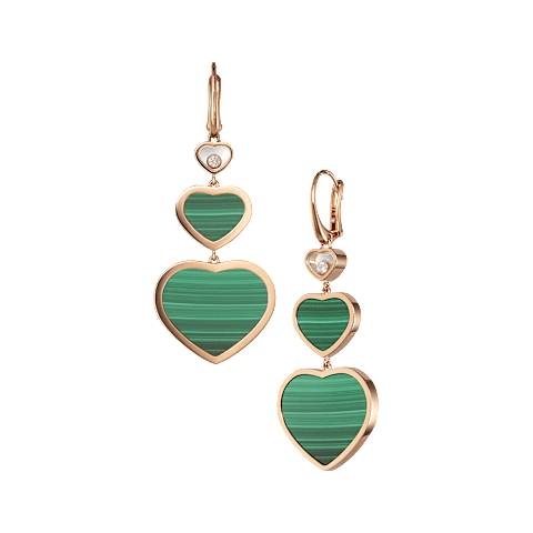 Enlarge {0}Chopard - Earrings Happy Hearts 837482-5113 front & 3/4 view
