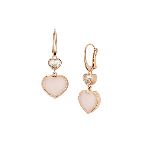 EnlargeChopard - Diamond Earrings Happy Hearts 837482-5620 front & 3/4 view