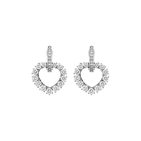 Enlarge {0}Chopard - Diamond Earrings L'Heure du Diamant 839417-1001 front & 3/4 view