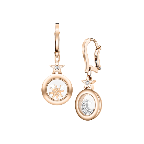 تكبير {0}Chopard - ألماس أقراط هابي دايموندز آيكونز 839434-5201 عرض أمامي و3/4