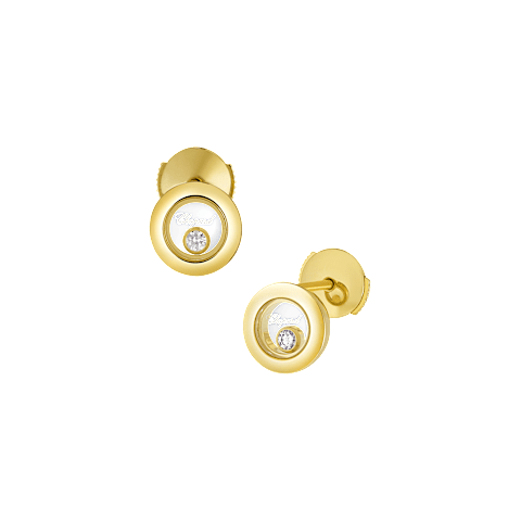 Vergr&ouml;&szlig;ern {0}Chopard - Diamant Ohrringe Happy Diamonds Icons 83A017-0001 Vorder- und 3/4-Ansicht