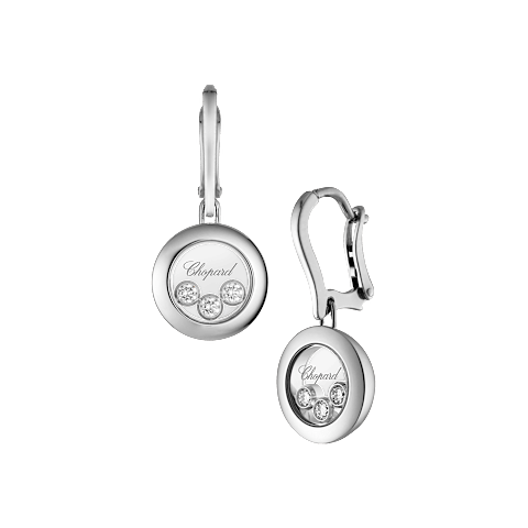 Enlarge {0}Chopard - Earrings Happy Diamonds Icons 83A018-1301 front & 3/4 view