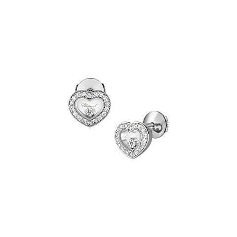 Enlarge {0}Chopard - Diamond Earrings Happy Diamonds Icons 83A054-1201 front & 3/4 view