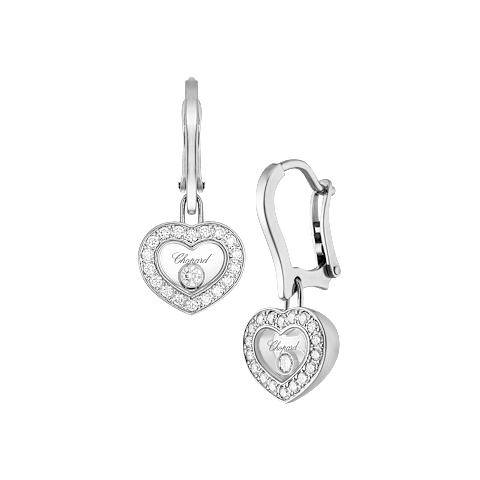 تكبير {0}Chopard - ألماس أقراط هابي دايموندز آيكونز 83A054-1401 عرض أمامي و3/4
