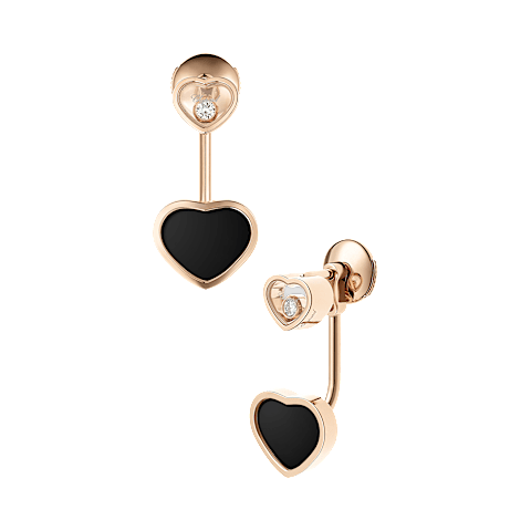 Enlarge {0}Chopard - Earrings Happy Hearts 83A082-5201 front & 3/4 view
