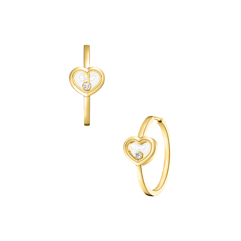 Enlarge Chopard - Earrings Happy Diamonds Icons 83A192-0301 front & 3/4 view
