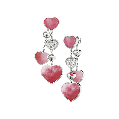 Enlarge {0}Chopard - Earrings Happy Hearts 83A482-1906 front & 3/4 view