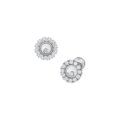 تكبير {0}Chopard - ألماس أقراط هابي دايموندز آيكونز جوايري 83A609-1001 عرض أمامي و3/4