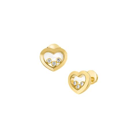 Enlarge {0}Chopard - Diamond Earrings Happy Diamonds Icons 83A611-0001 front & 3/4 view