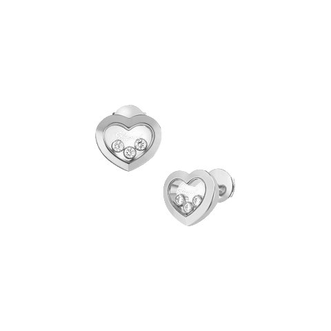 EnlargeChopard - Diamond Earrings Happy Diamonds Icons 83A611-1001 front & 3/4 view