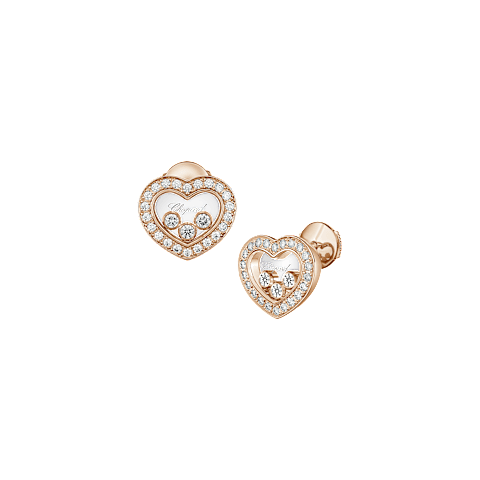 EnlargeChopard - Diamond Earrings Happy Diamonds Icons 83A611-5201 front & 3/4 view