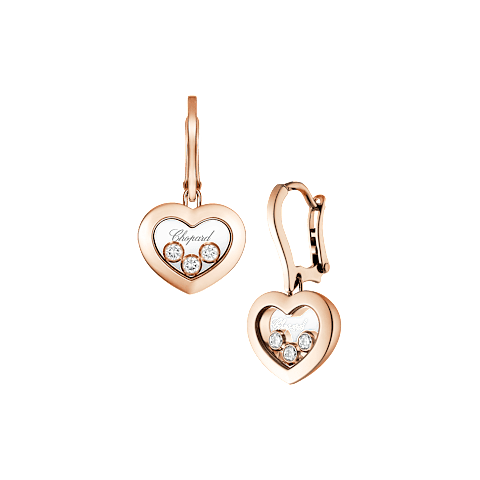 放大Chopard - 耳环 Happy Diamonds Icons 83A611-5301 正面及3/4视图