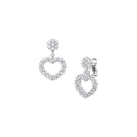 Enlarge {0}Chopard - Diamond Earclips L'Heure du Diamant 849070-1001 front & 3/4 view