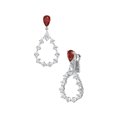 EnlargeChopard - Diamond Earclips L'Heure Du Diamant Drop 84A063-1301 front & 3/4 view