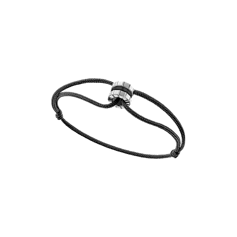 Enlarge {0}Chopard - Bracelet Ice Cube Black HyCeram&reg; Bracelet 857005-9002 fastened in a loop with the buckle view