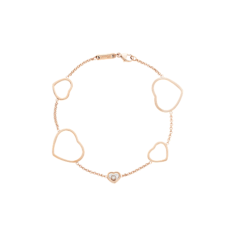 EnlargeChopard - Bracelet Happy Hearts 857482-5001 fastened in a loop with the buckle view
