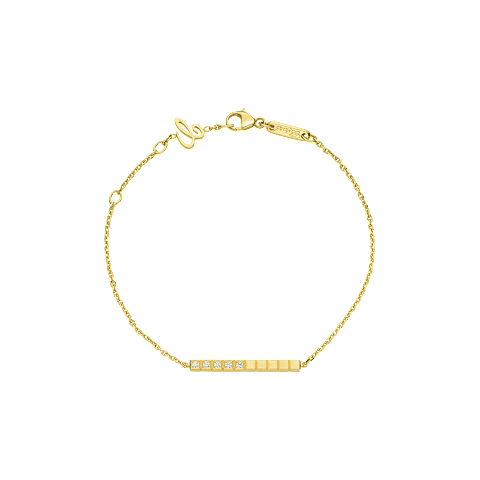 Enlarge {0}Chopard - Diamond Bracelet Ice Cube 857702-0002 fastened in a loop with the buckle view