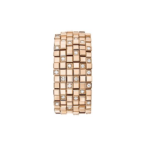 EnlargeChopard - Diamond Bracelet Ice Cube 858885-5001 fastened in a loop with the buckle view