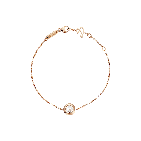 EnlargeChopard - Diamond Bracelet Happy Diamonds Icons 85A017-5001 fastened in a loop with the buckle view