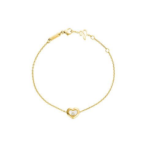 EnlargeChopard - Diamond Bracelet Happy Diamonds Icons 85A054-0001 fastened in a loop with the buckle view