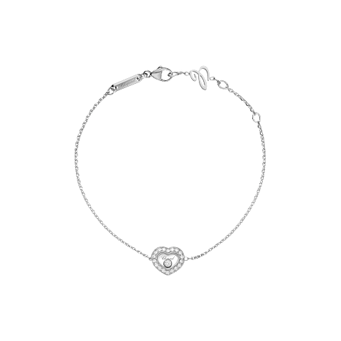 Agrandir {0}Chopard - Bracelet Diamant Happy Diamonds Icons 85A054-1201 Vue boucl&eacute;e avec la boucle