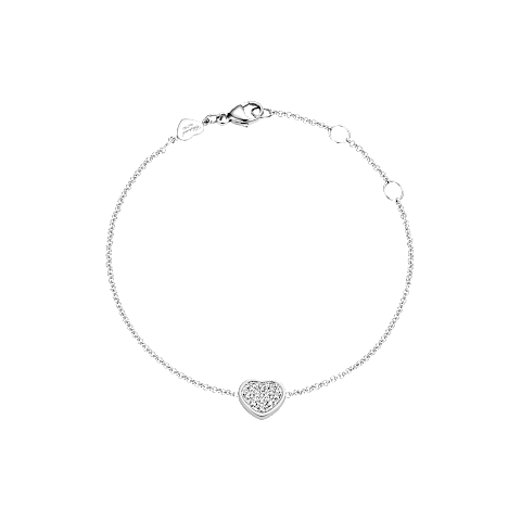Ingrandisci {0}Chopard - Bracciale Diamanti My Happy Hearts 85A086-1091 Vista fissata in un anello con fibbia