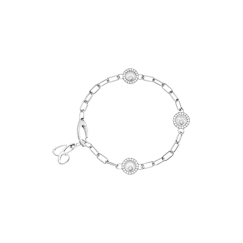 Vergr&ouml;&szlig;ernChopard - Diamant Armband Happy Diamonds Icons 85A117-1221 Ansicht geschlossen mit Schnalle