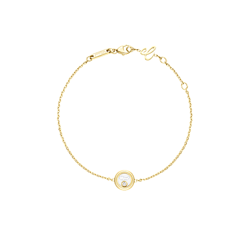 Enlarge Chopard - Diamond Bracelet Happy Diamonds Icons 85A191-0001 fastened in a loop with the buckle view