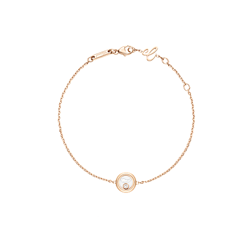 Enlarge Chopard - Diamond Bracelet Happy Diamonds Icons 85A191-5001 fastened in a loop with the buckle view