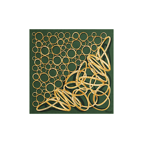 تكبير {0}أخضر - 90 &times; 90 سم وشاح عرض منبسط
