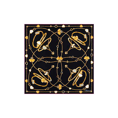 تكبير {0}أسود - 90 &times; 90 سم وشاح عرض منبسط