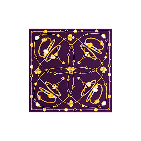 تكبير {0}أرجواني - 90 &times; 90 سم وشاح عرض منبسط
