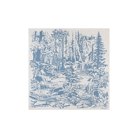 Agrandir {0}Bleu et beige - 90 * 90&nbsp;cm - R&eacute;versible Foulard vue &agrave; plat