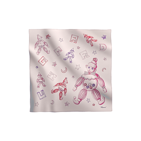 IngrandisciChopard Rosa - 90 x 90 cm Coperta Happy Clown veduta frontale