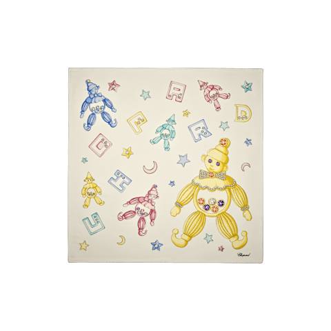 AgrandirChopard beige - 90&nbsp;x 90&nbsp;cm Couverture Happy Clown vue avant