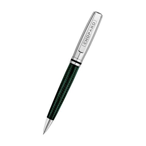 放大 {0}Chopard 绿色碳纤维 - 镀钯 Brescia圆珠笔 front view