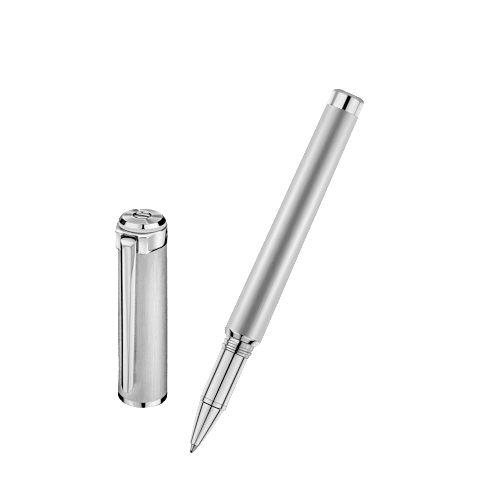 Enlarge {0}Chopard stainless steel Alpine Eagle rollerball open pen front view