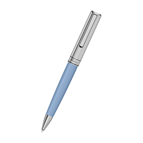 Enlarge {0}Chopard Blue resin - silver-toned metal Classic ballpoint pen front view