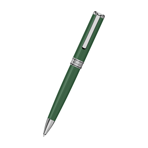 Ampliar {0}Chopard Resina verde - metal plateado Bol&iacute;grafo Classic front view