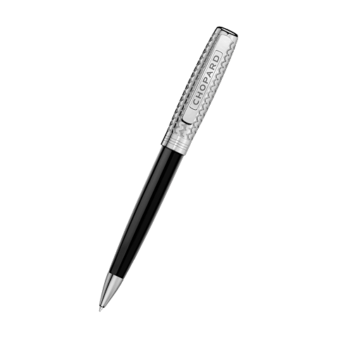 EnlargeChopard Black resin - silver-toned metal Brescia ballpoint pen front view