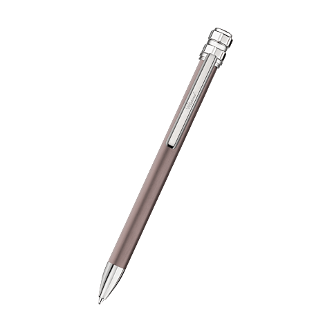 Agrandir {0}Chopard m&eacute;tal bross&eacute; couleur bronze et argent&eacute; STYLO &Agrave; BILLE ICE CUBE PURE front view