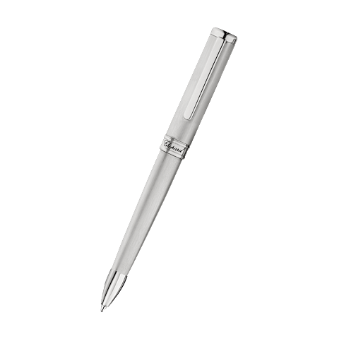 Enlarge {0}Chopard brushed silver-toned metal CLASSIC BALLPOINT PEN front view