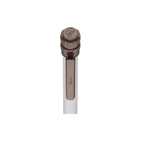 Enlarge Chopard Brushed silver-toned metal with polish bronze - toned cubes Ice Cube Pure ballpoint  detail view