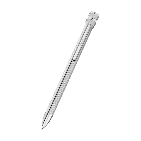 Enlarge Chopard silver-toned metal with cubes motif barrel Ice Cube Pure ballpoint front view