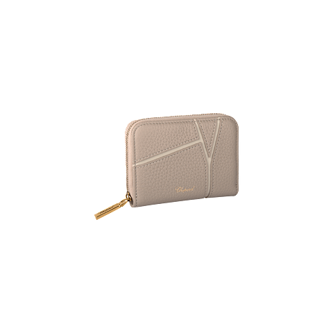 Enlarge {0}Chopard Diamond collection Grained Calfskin Small leather goods for women - front view