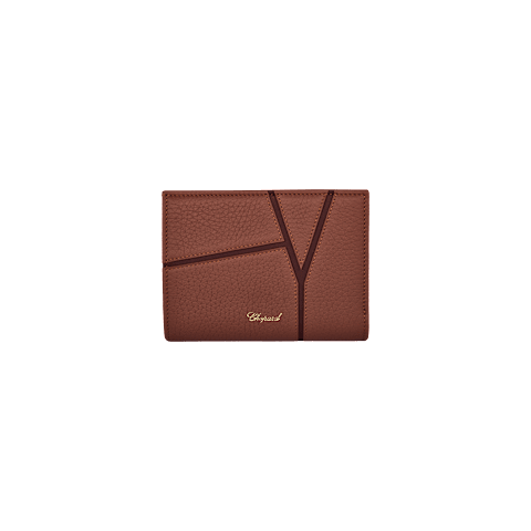 Enlarge {0}Chopard Diamond collection Grained Calfskin Small leather goods for women - front view