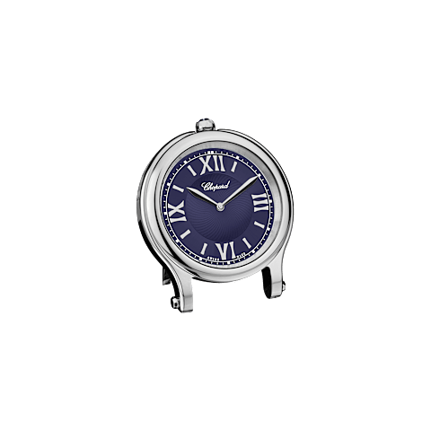 Enlarge {0}Chopard stainless steel Happy Sport table clock front view