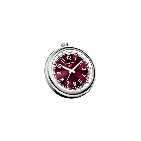 Agrandir {0}Chopard M&eacute;tal argent&eacute; Pendulette Classic Racing vue avant