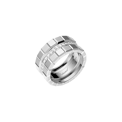 Enlarge {0}Chopard diamond Ring Ice Cube @827004-1040 3/4 view