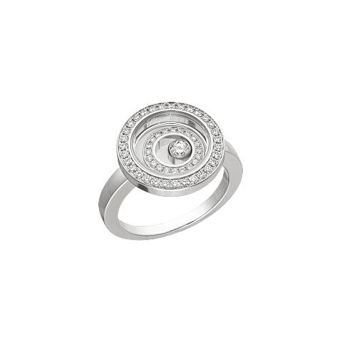 AmpliarChopard - Sortija Diamantes Happy Spirit @828230-1010 Vista 3/4